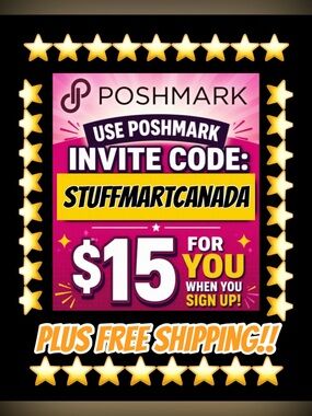 🧥JOIN POSHMARK SIGN UP GET $15 CREDIT & FREE SHIPPING ON 1st PURCHASE